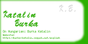 katalin burka business card